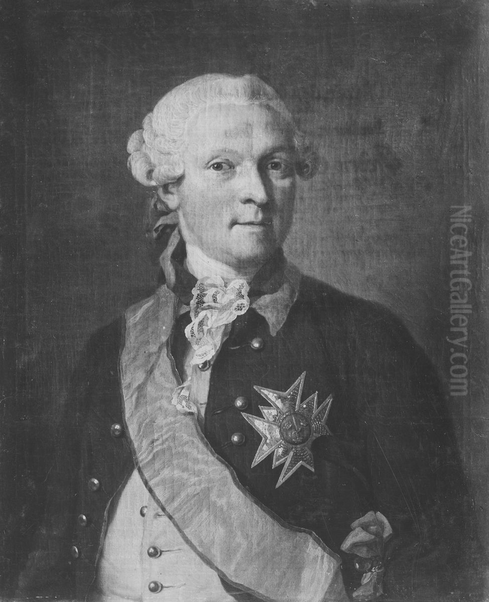 Fredrik Carl Sinclair, 1723-1776, greve Oil Painting by Lorens Pasch the Younger