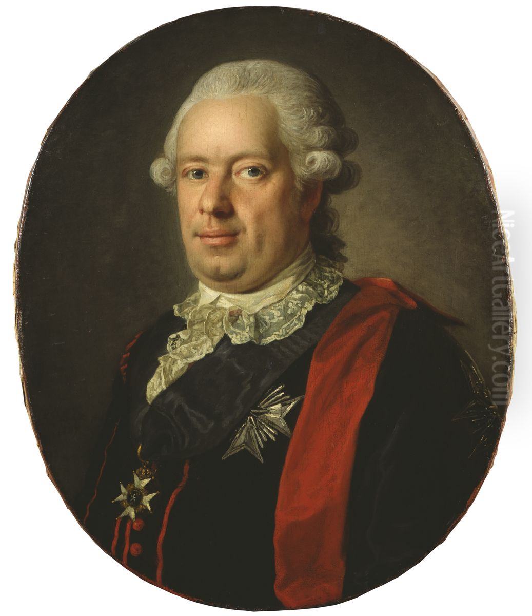 Elis Schroderheim, 1747-1795, ambetsman Oil Painting by Per Krafft the Elder