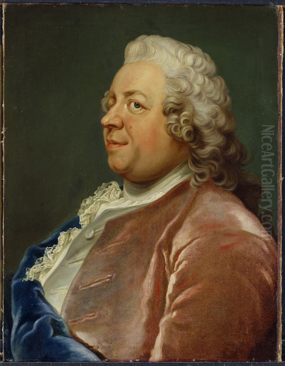 Klas Grill, 1705-1767, kommerserrad Oil Painting by Jakob Bjorck