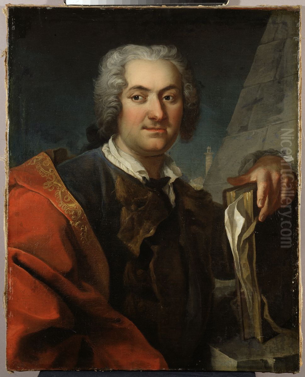 Carl Harleman, hovintendent, arkitekt Oil Painting by Martin Van Meytens