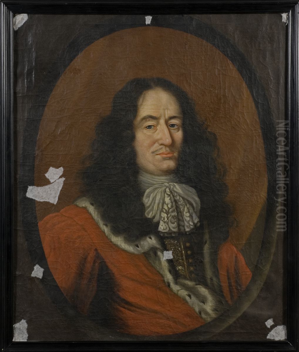 Knut Kurck, 1622-1690 Oil Painting by David Klocker Ehrenstrahl