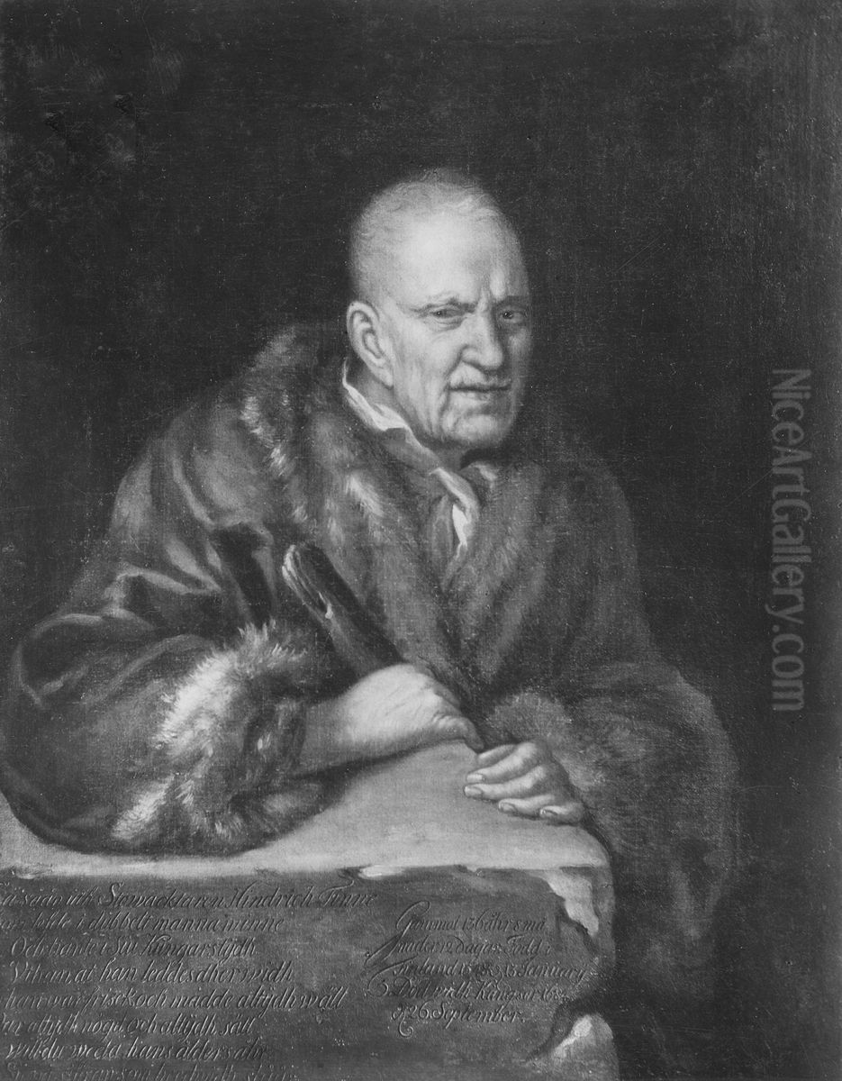 Henrik Finne, 1548-1684 Oil Painting by David Klocker Ehrenstrahl