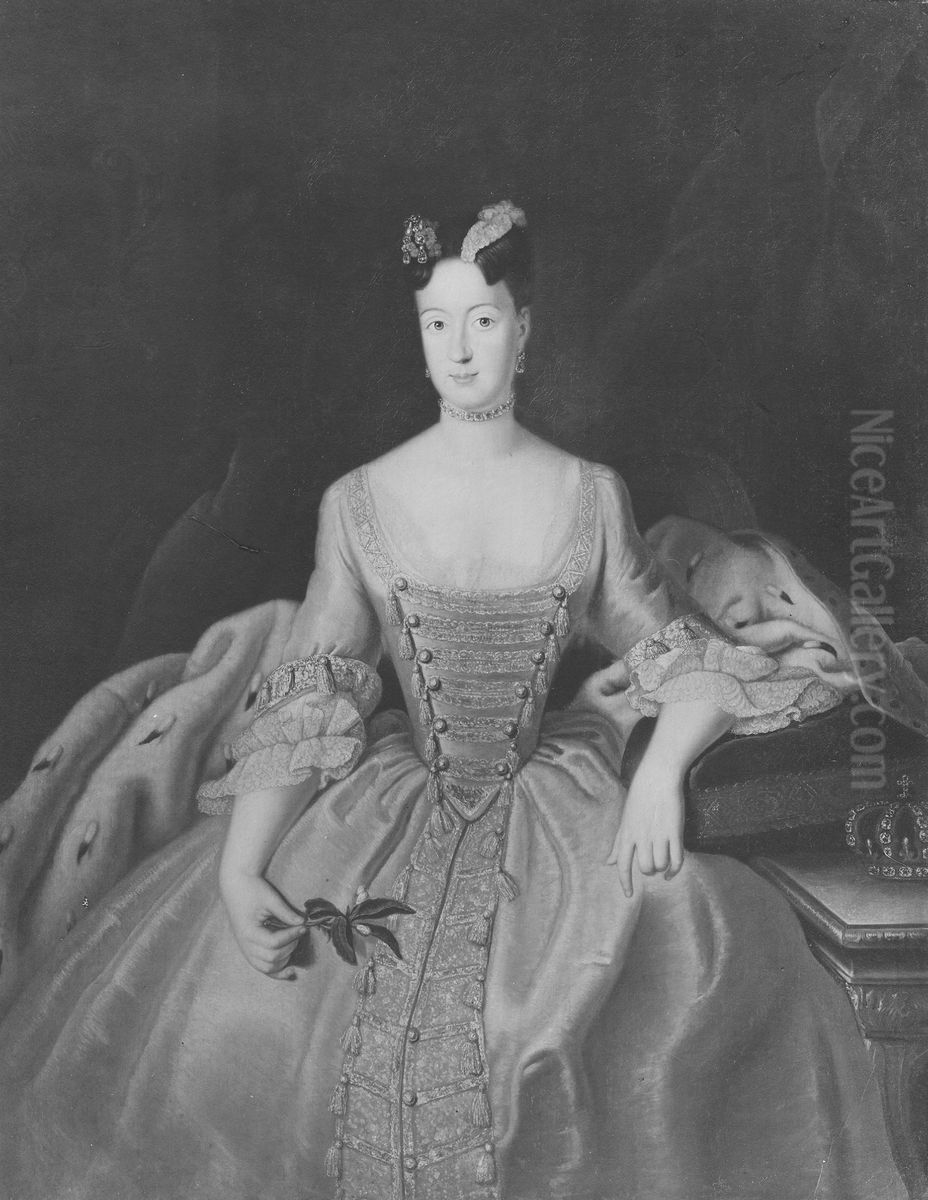 Vilhelmina, 1709-1758, prinsessa av Preussen, markgrevinna av Brandenburg-Bayreuth Oil Painting by Antoine Pesne