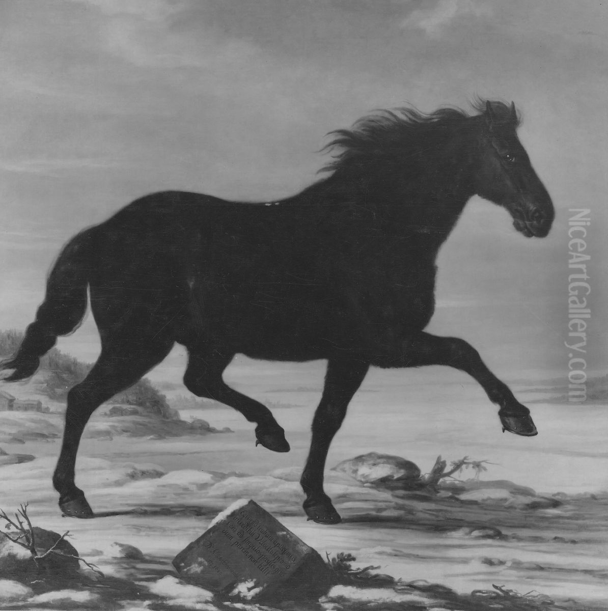 Finske sladloparen, Karl XI:s hast Oil Painting by David Klocker Ehrenstrahl