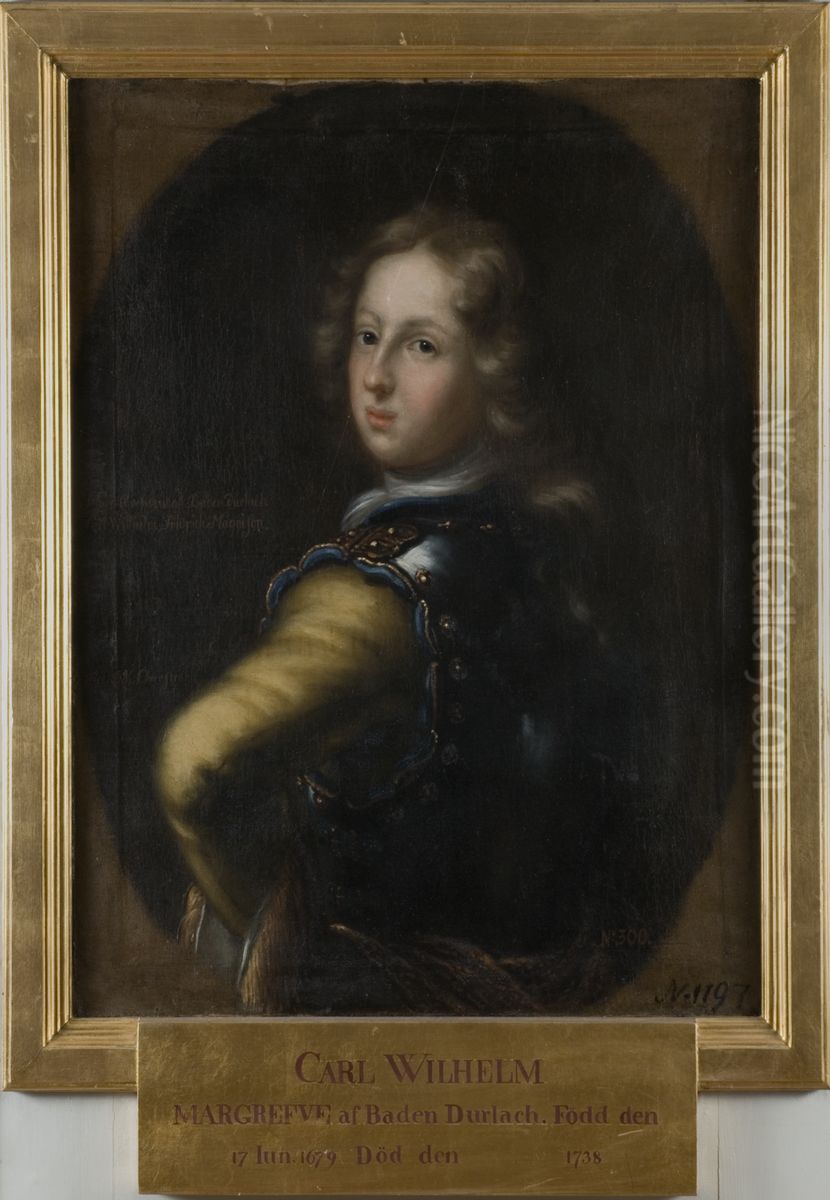 Karl Vilhelm, 1679-1738, markgreve av Baden-Durlach Oil Painting by David Klocker Ehrenstrahl