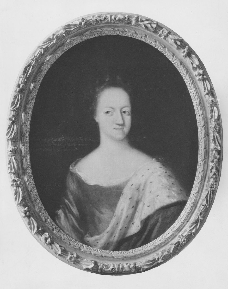 Fredrika Amalia, 1649-1704, prinsessa av Danmark, hertiginna av Holstein-Gottorp Oil Painting by David Klocker Ehrenstrahl