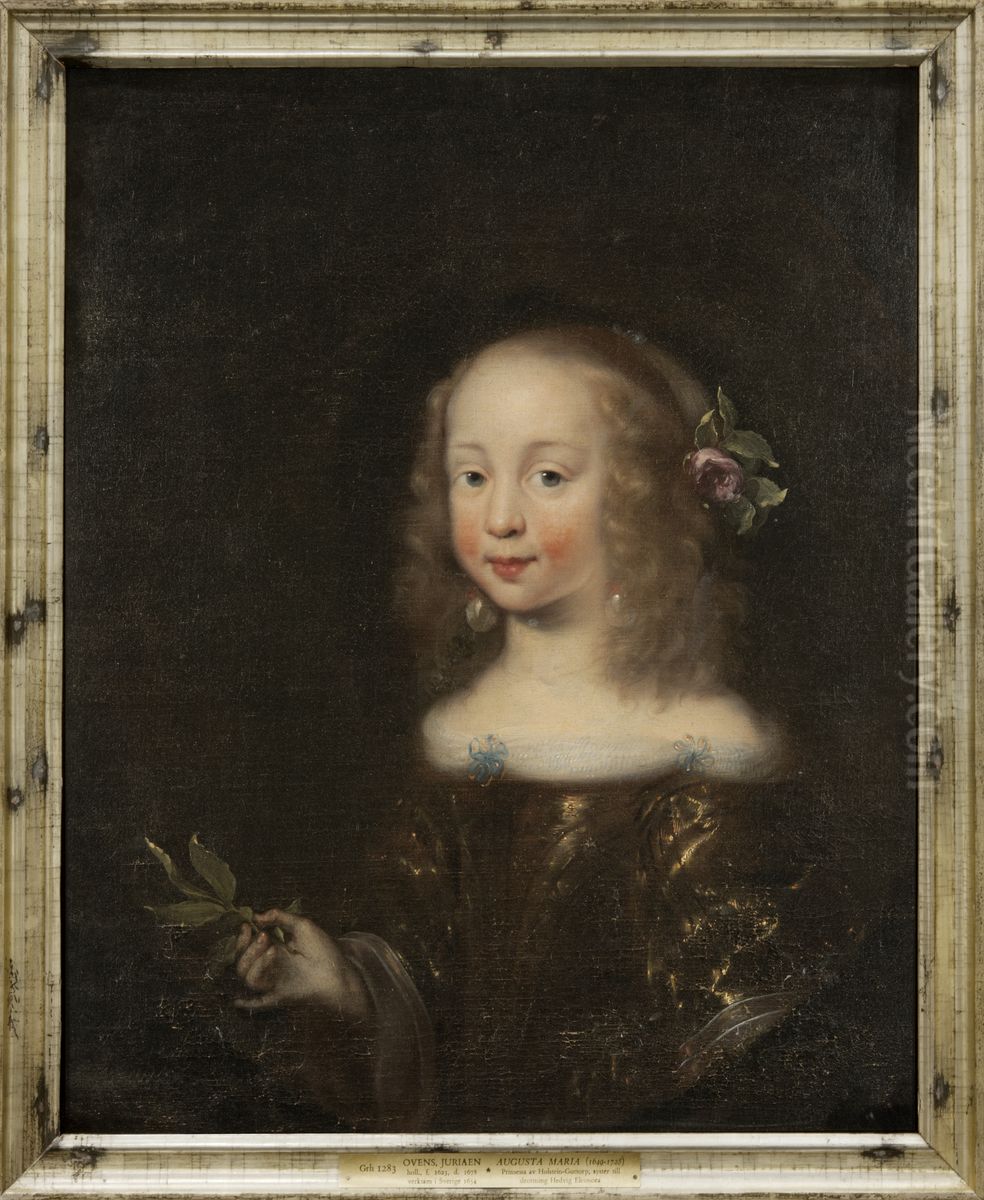 Augusta Maria, 1649-1728, prinsessa av Holstein-Gottorp Oil Painting by Jurgen Ovens