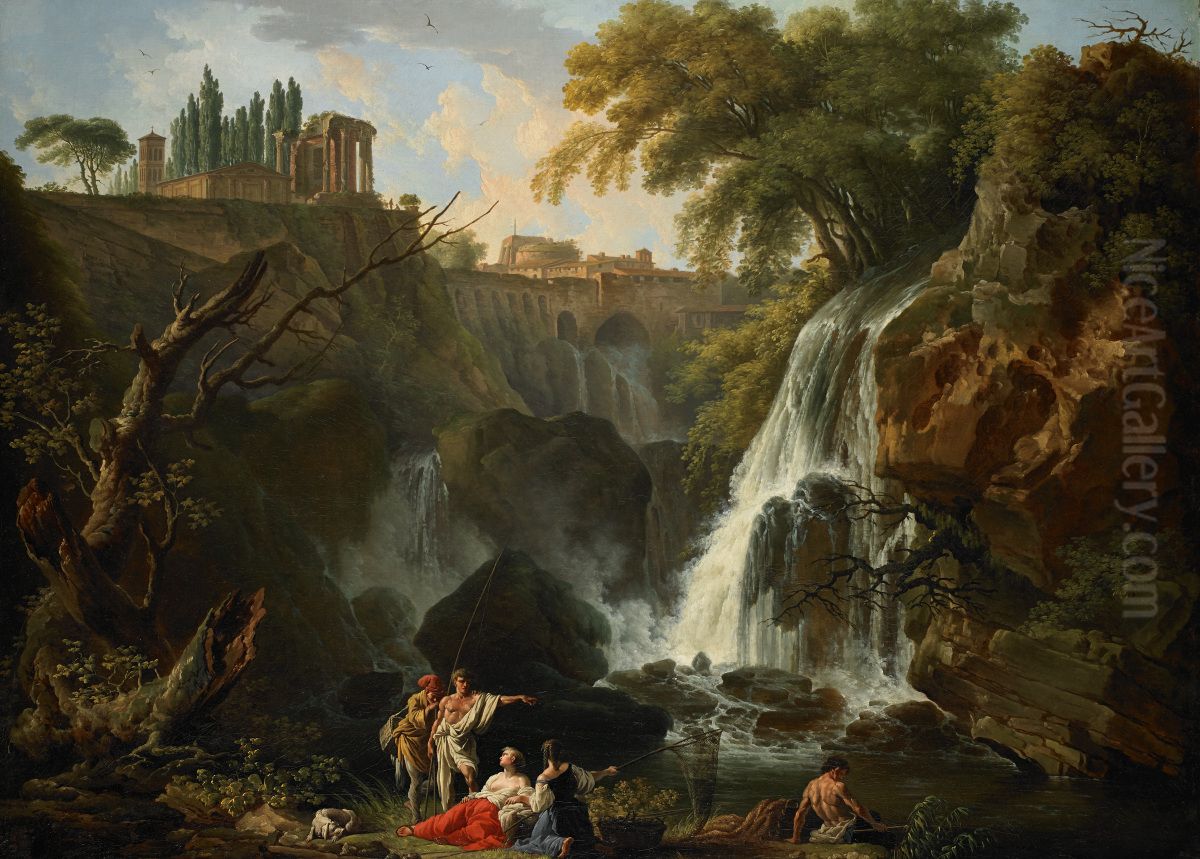 The Cascade at Tivoli Oil Painting by Joseph Vernet