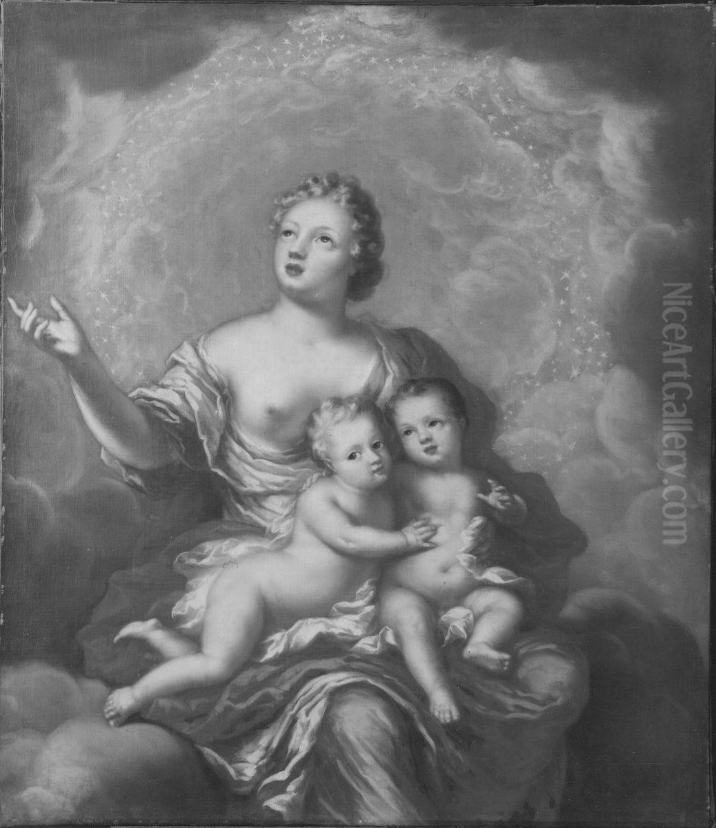 Allegori over Gustav, 1683-85, och Ulrik, 1684-85, prinsar av Sverige Oil Painting by David Klocker Ehrenstrahl