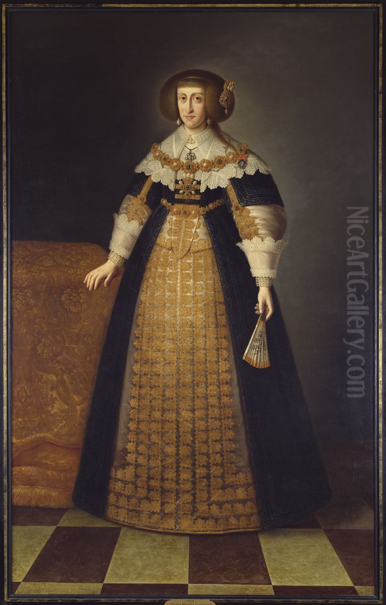 Cecilia Renata (1611-1644), arkehertiginna av Osterrike, drottning av Polen Oil Painting by Peter Danckerts de Rij