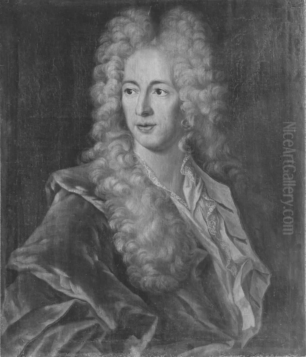 Lorentz von Breda, 1675-1729, handelsman i Stockholm Oil Painting by Lucas von Breda