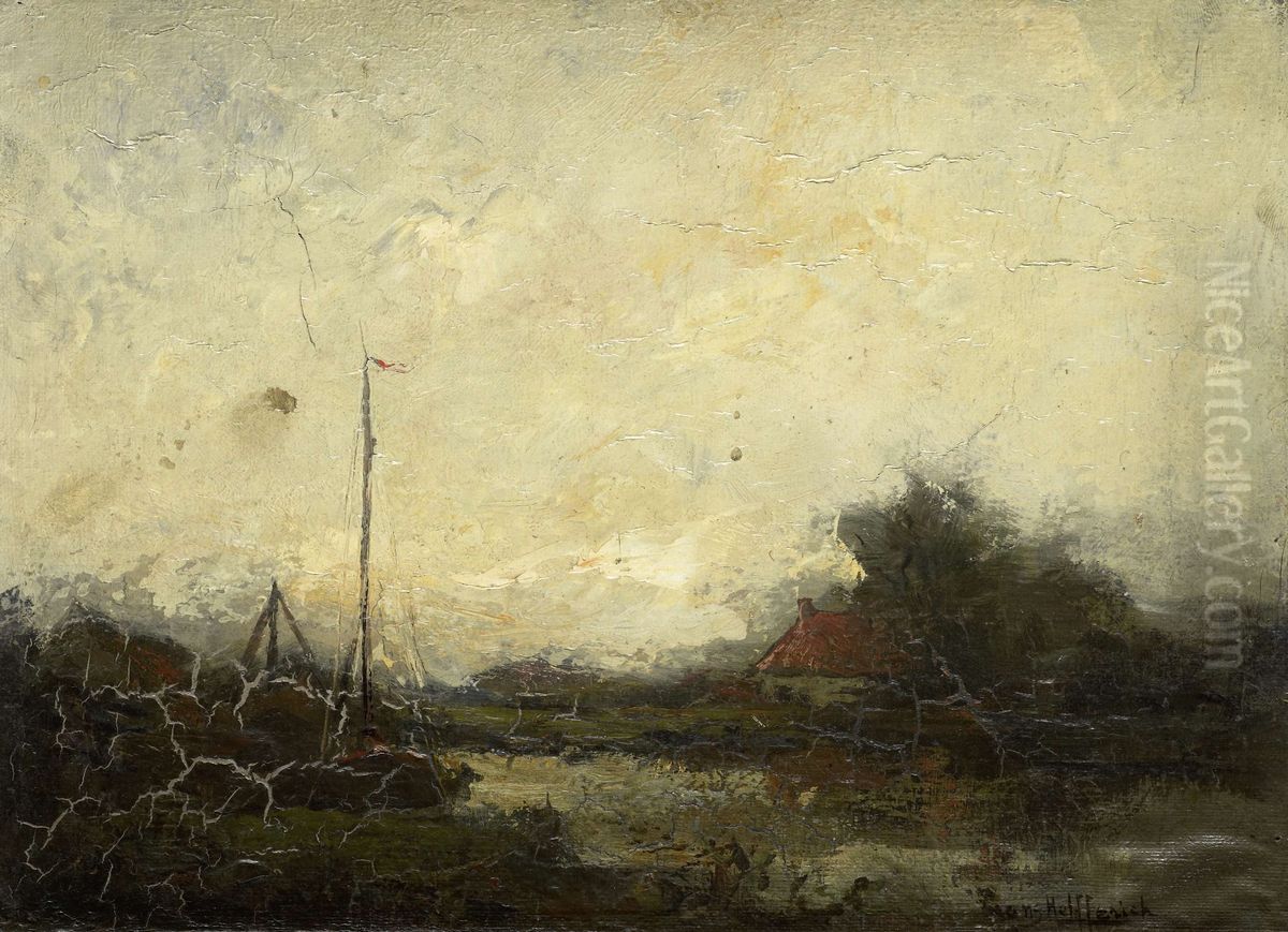 Landscape Oil Painting by Frans Helfferich