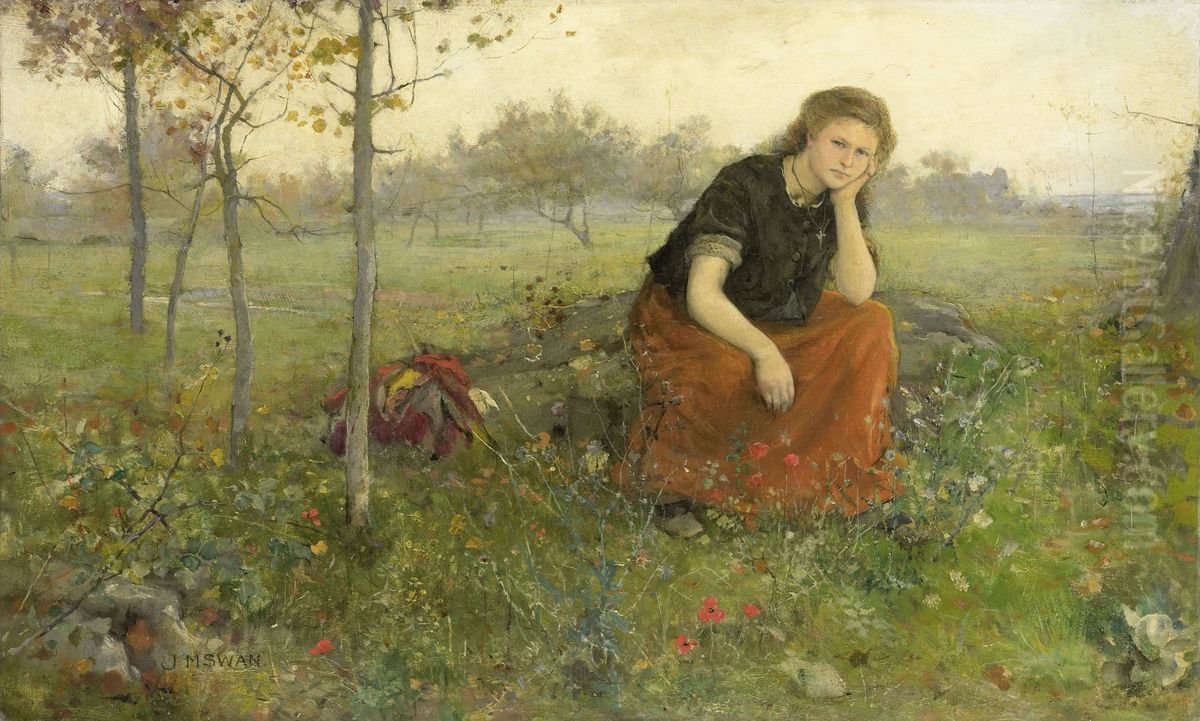 Refugees Oil Painting by John Macallan Swan