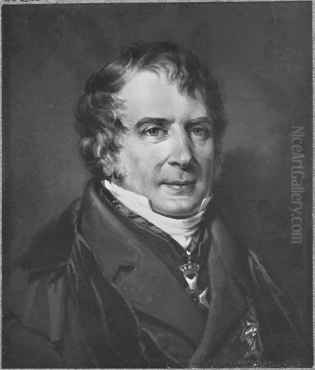 Hans Jarta, 1774-1847 Oil Painting by Johan Gustaf Sandberg