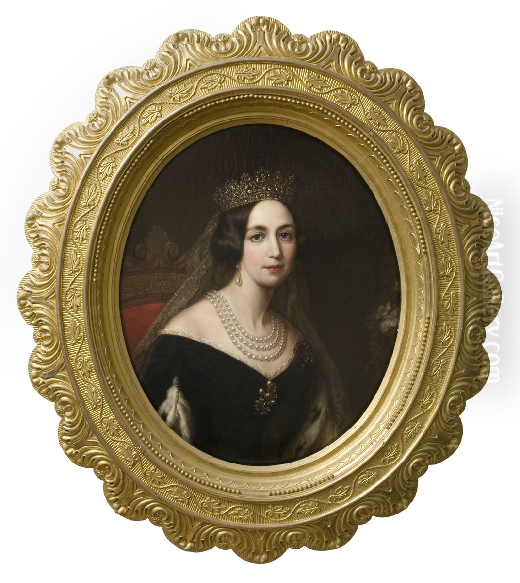 Josefina, 1807-1876, prinsessa av Leuchtenberg, drottning av Sverige Oil Painting by Friedrich Durck