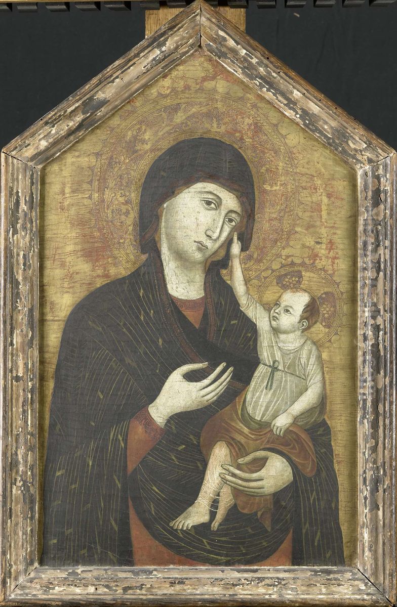 Maria met kind Oil Painting by Duccio Di Buoninsegna