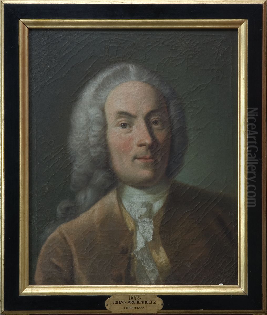 Johan Arckenholtz, 1695-1777 Oil Painting by Georg Desmarees