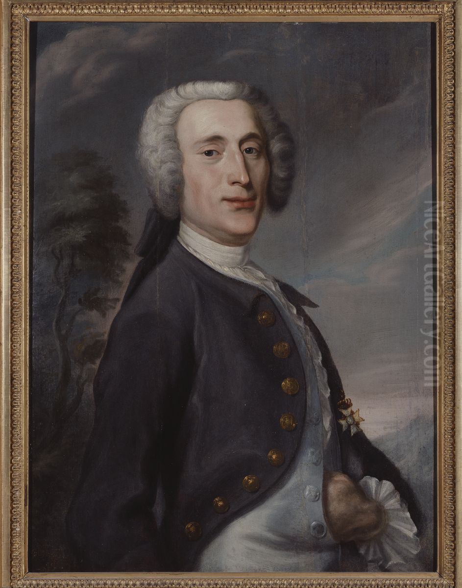 Olof von Dalin (1708-1763), hovkansler, forfattare, historiker Oil Painting by Johan Joachim Streng
