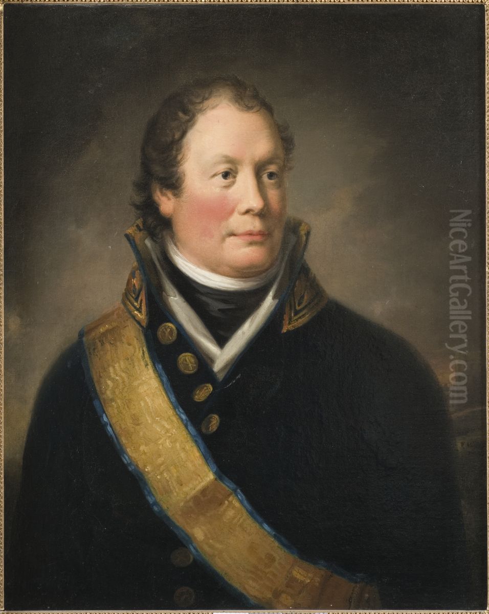 Georg Adlersparre, 1760-1835, greve, generalmajor, statsrad Oil Painting by Fredric Westin