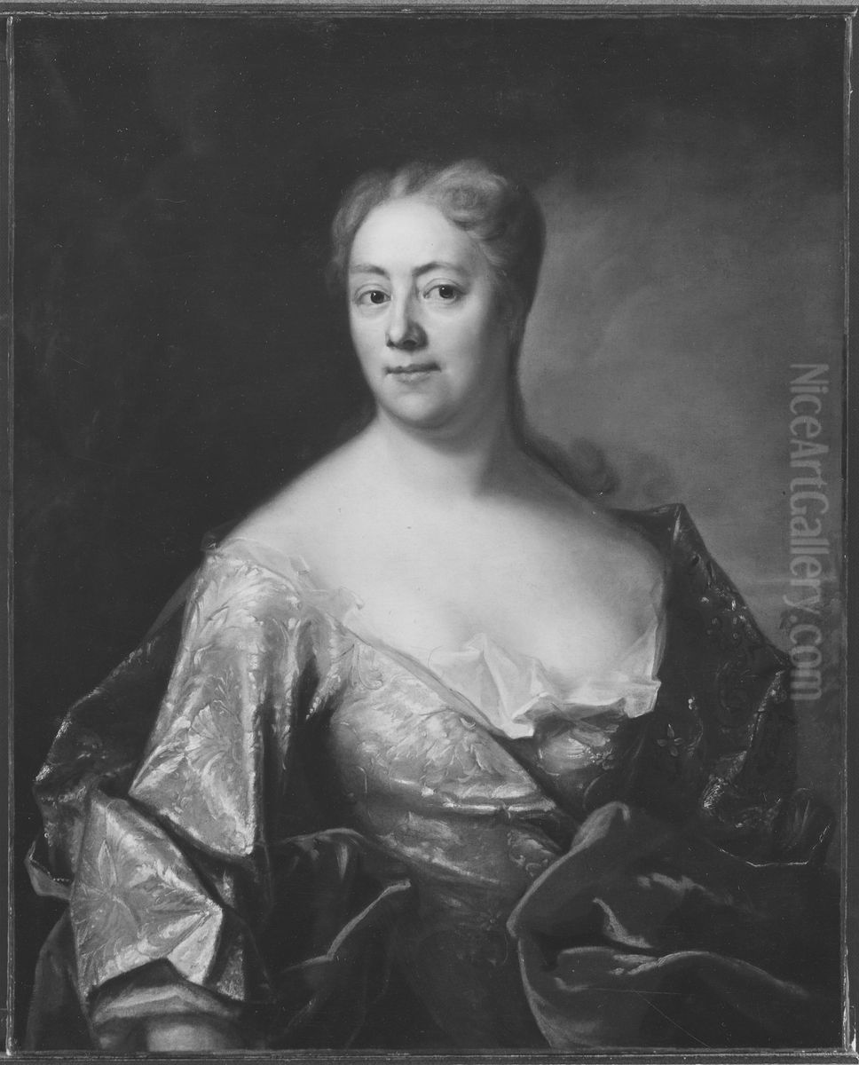 Anna Maria Falkenberg af Balby, 1679-1744, g. Sparre Oil Painting by Johan Henrik Scheffel