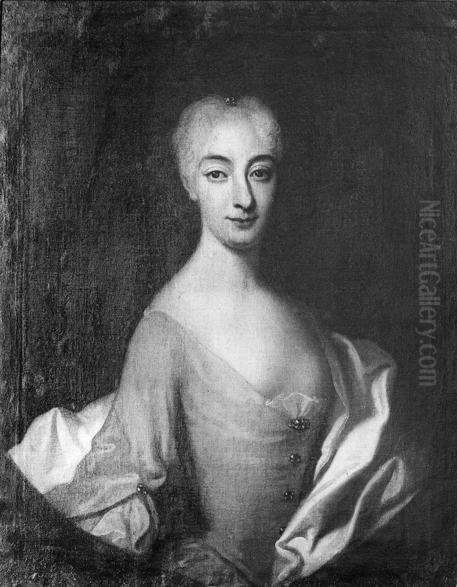 Eleonora Magdalena Mariana Posse af Saby, 1711-1743, gift med  Lars Cronhielm af Flosta Oil Painting by Georg Engelhard Schroder