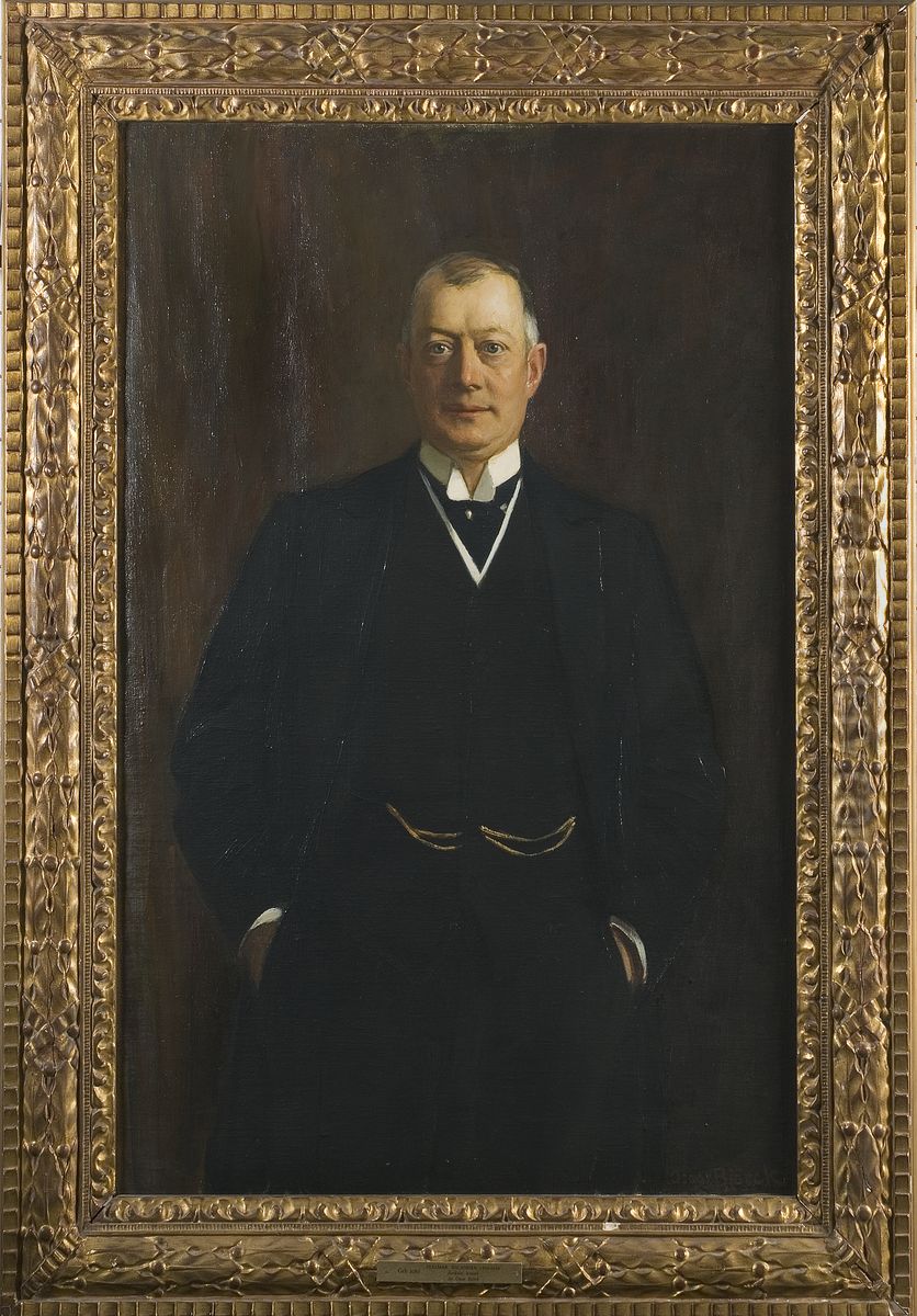 August Hjalmar Wicander, 1860-1939 Oil Painting by Oscar Bjorck