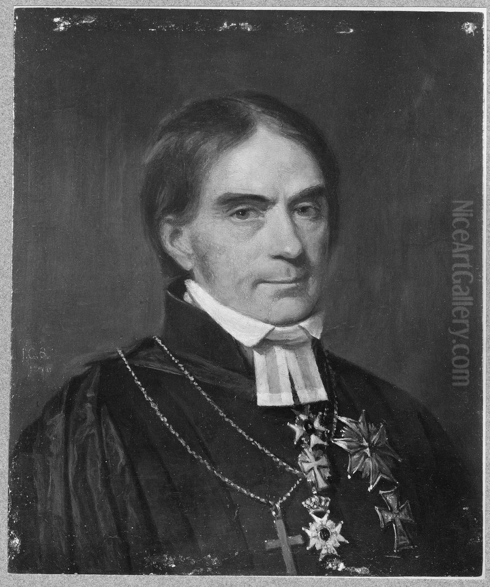 Karl Adolf Agardh, 1785-1859 Oil Painting by Johan Gustaf Sandberg