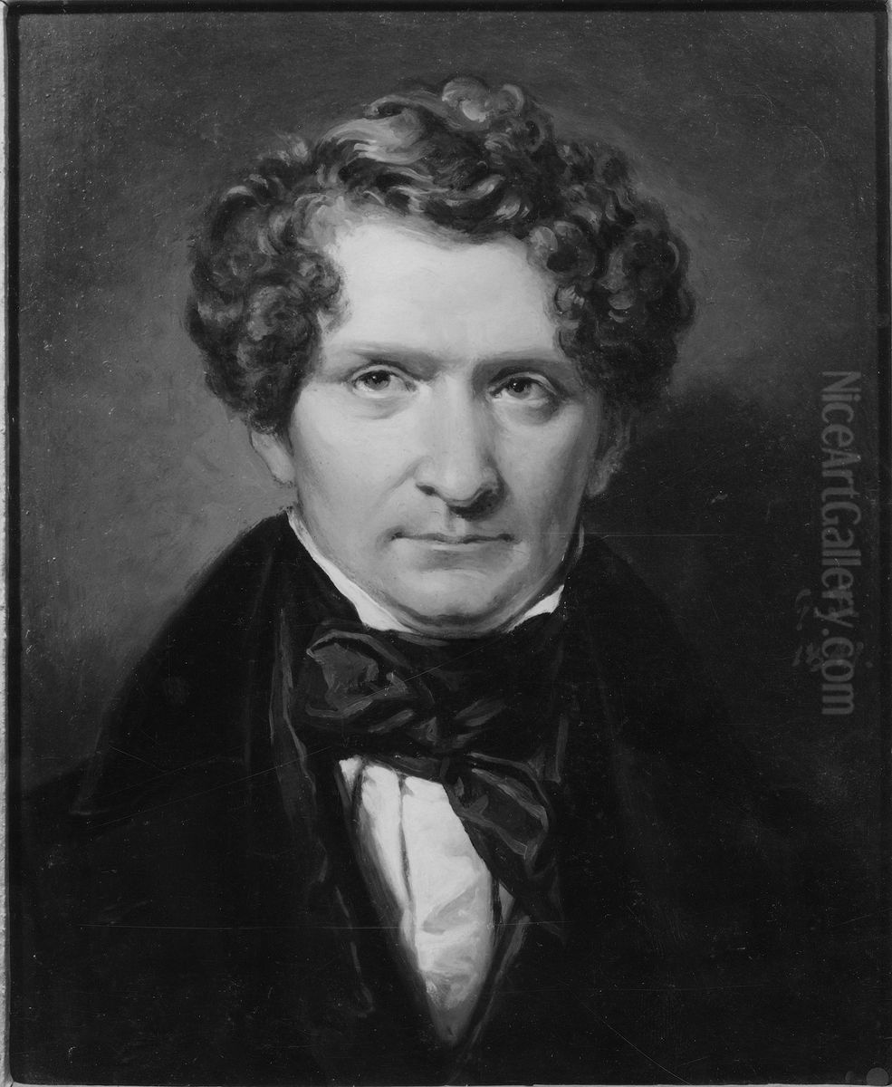 Adolf Fredrik Lindblad, 1801-1878 Oil Painting by Johan Gustaf Sandberg