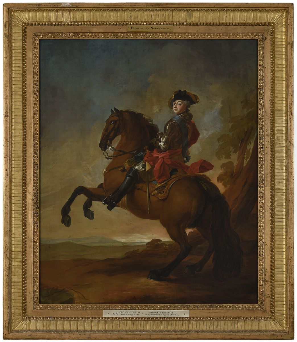 Frederik V, 1723-1766, kung av Danmark och Norge Oil Painting by Carl Gustaf Pilo