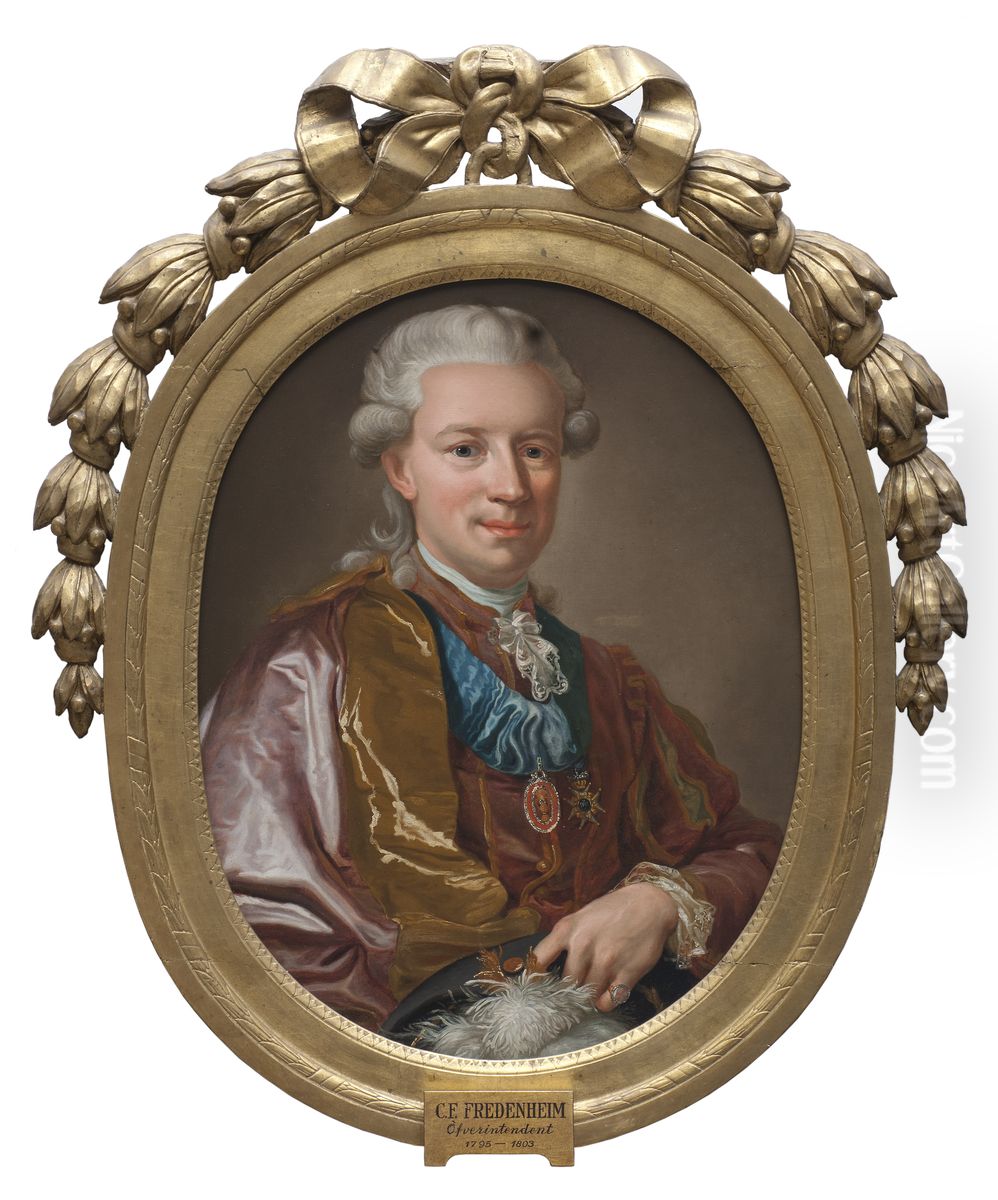 Karl Fredrik Fredenheim, 1748-1803 (hette fore adlandet 1769 Mennander) Oil Painting by Lorens Pasch the Younger