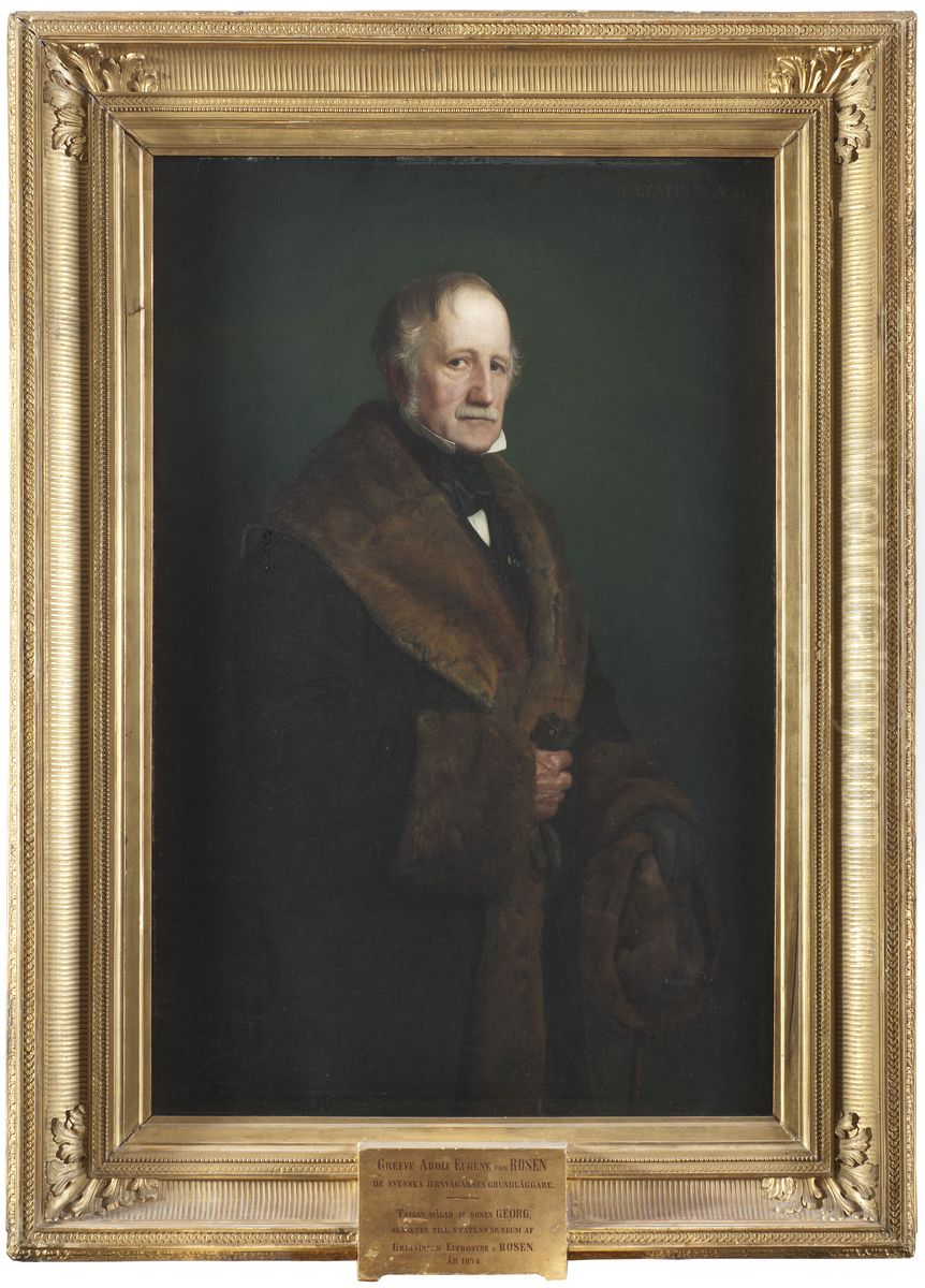 Eugene von Rosen, 1797- 1886, vid 71 ars alder Oil Painting by Georg Von Rosen