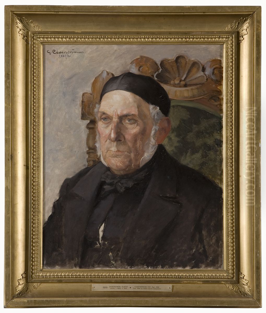 Karl Emanuel Cederstrom, 1804-1892 Oil Painting by Gustaf Cederstrom