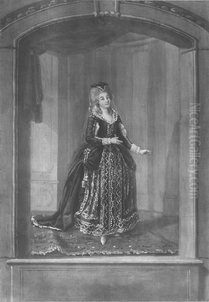 Christina Charlotta Sinclair, 1750-1806 g. Montgomery Oil Painting by Pehr Hillestrom