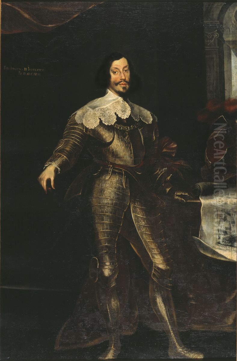 Ferdinand III, 1608-57, tysk-romersk kejsare Oil Painting by Frans Luycx