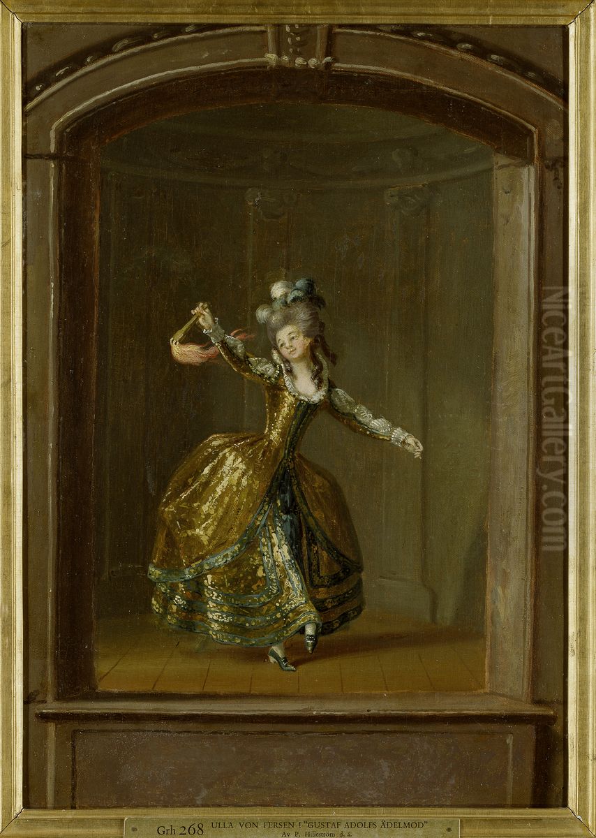 Ulrika Eleonora von Fersen, 1749-1810, g. 1. von Hopken 2. von Wright Oil Painting by Pehr Hillestrom