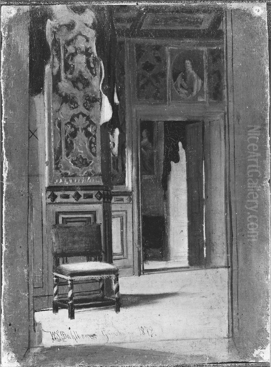 Interior fran Gripsholm Oil Painting by Wilhelm Dahlbom