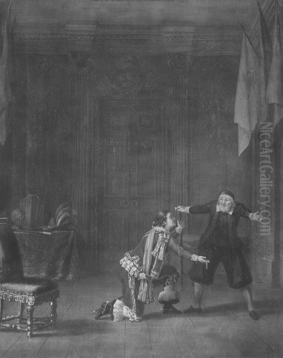 Gustaf Mauritz Armfelt och Besche Johan de Besche Oil Painting by Pehr Hillestrom