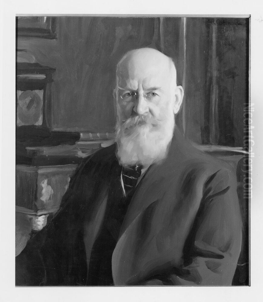 Henrik Westman, 1853-1937, kapten, godsagare Oil Painting by Emil Osterman