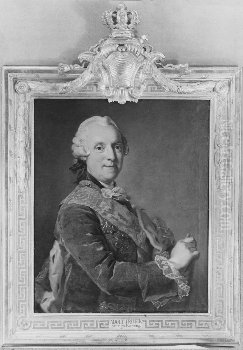 Adolf Fredrik, 1710-1771, konung av Sverige hertig av Holstein-Gottorp Oil Painting by Lorens Pasch the Younger
