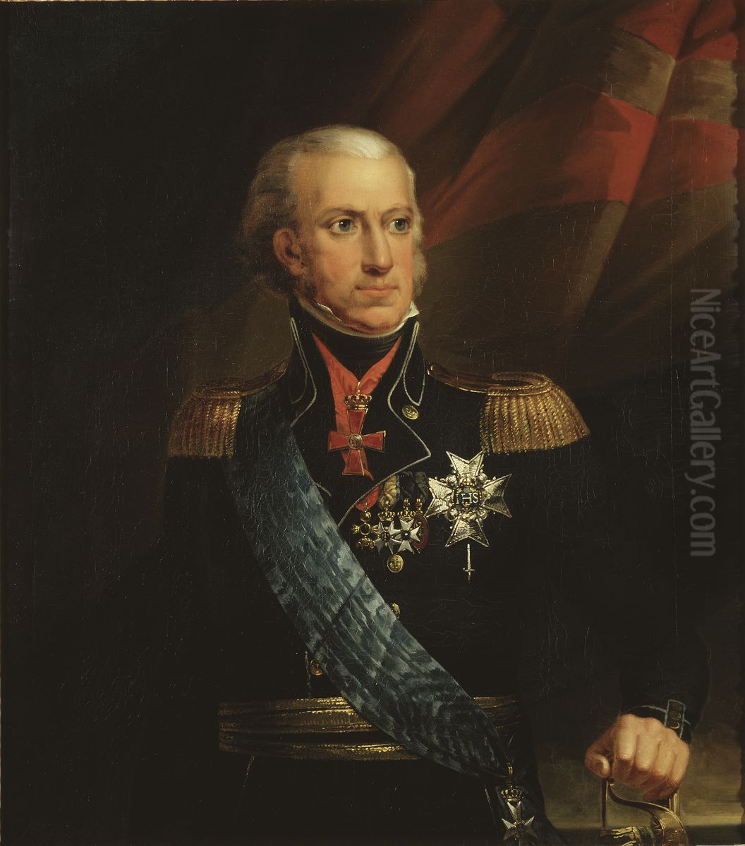 Karl XIII, 1748-1818, King of Sweden and Norway Oil Painting by Carl Frederik von Breda