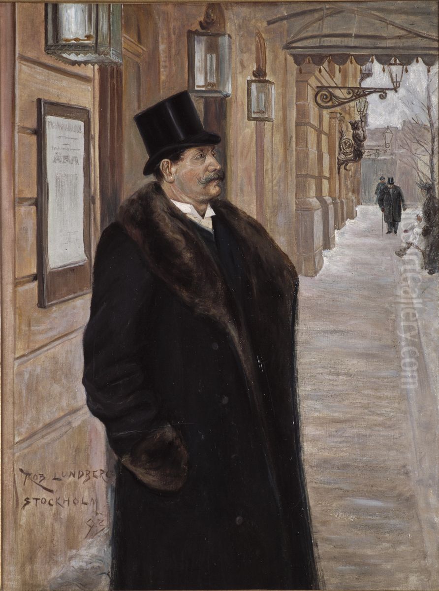 Gustav Fredrikson, 1832-1921 Oil Painting by Robert Lundberg