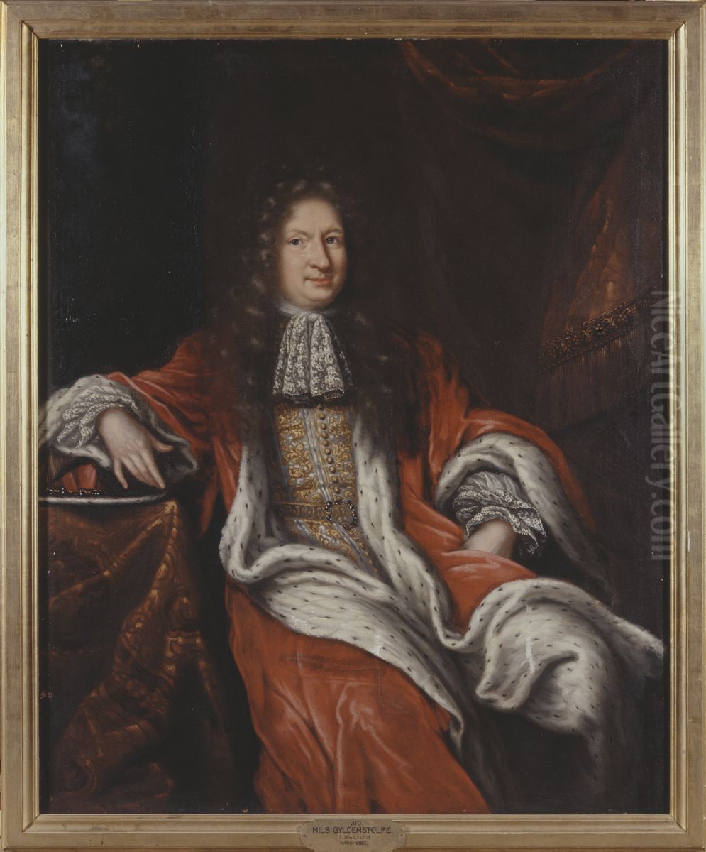 Nils Gyldestolpe, 1642-1709 Oil Painting by David Klocker Ehrenstrahl