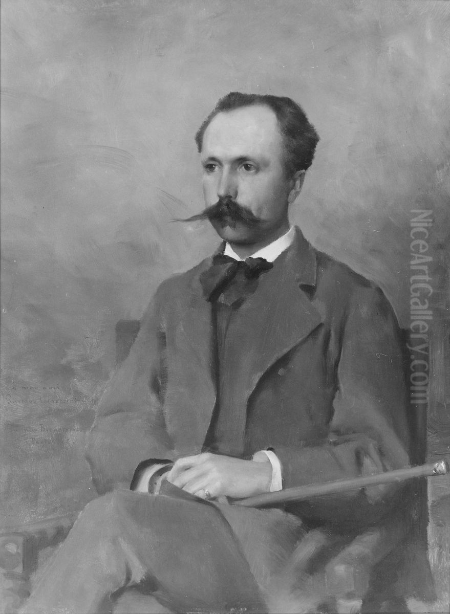 Gustaf Cederstrom, 1845-1933 Oil Painting by Gunnar Berndtson