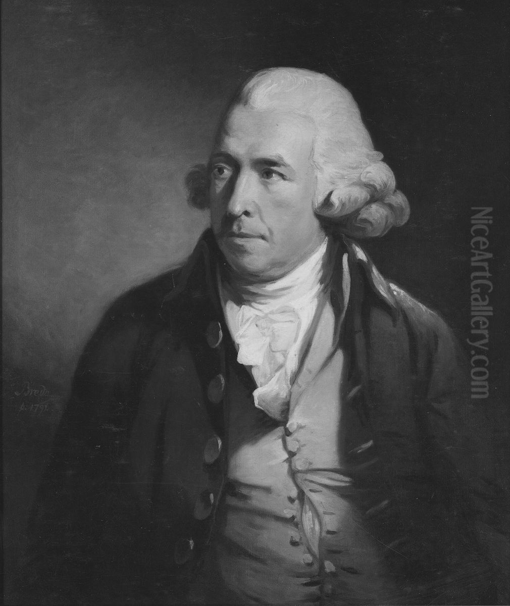 Portratt av okand engelsman. Midjebild Oil Painting by Carl Frederik von Breda