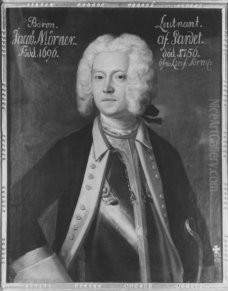 Jakob Morner, 1695-1756 Oil Painting by Lorens Pasch the Elder
