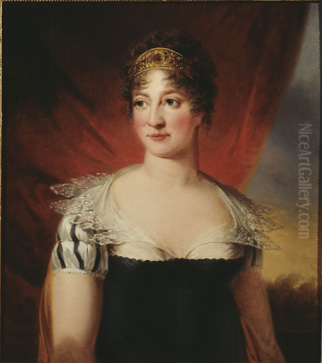 Hedvig Elisabet Charlotta, 1759-1818, drottning av Sverige, prinsessa av Holstein-Gottorp Oil Painting by Carl Frederik von Breda
