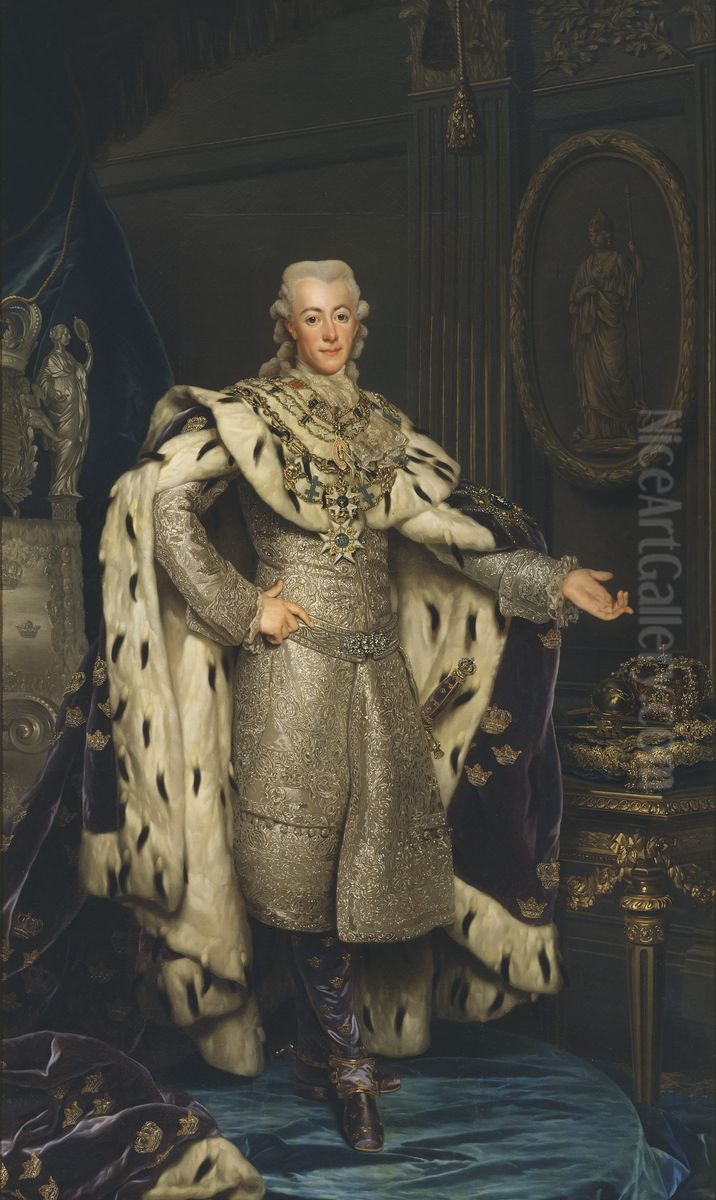Gustav III, 1746-1792, konung av Sverige Oil Painting by Alexander Roslin