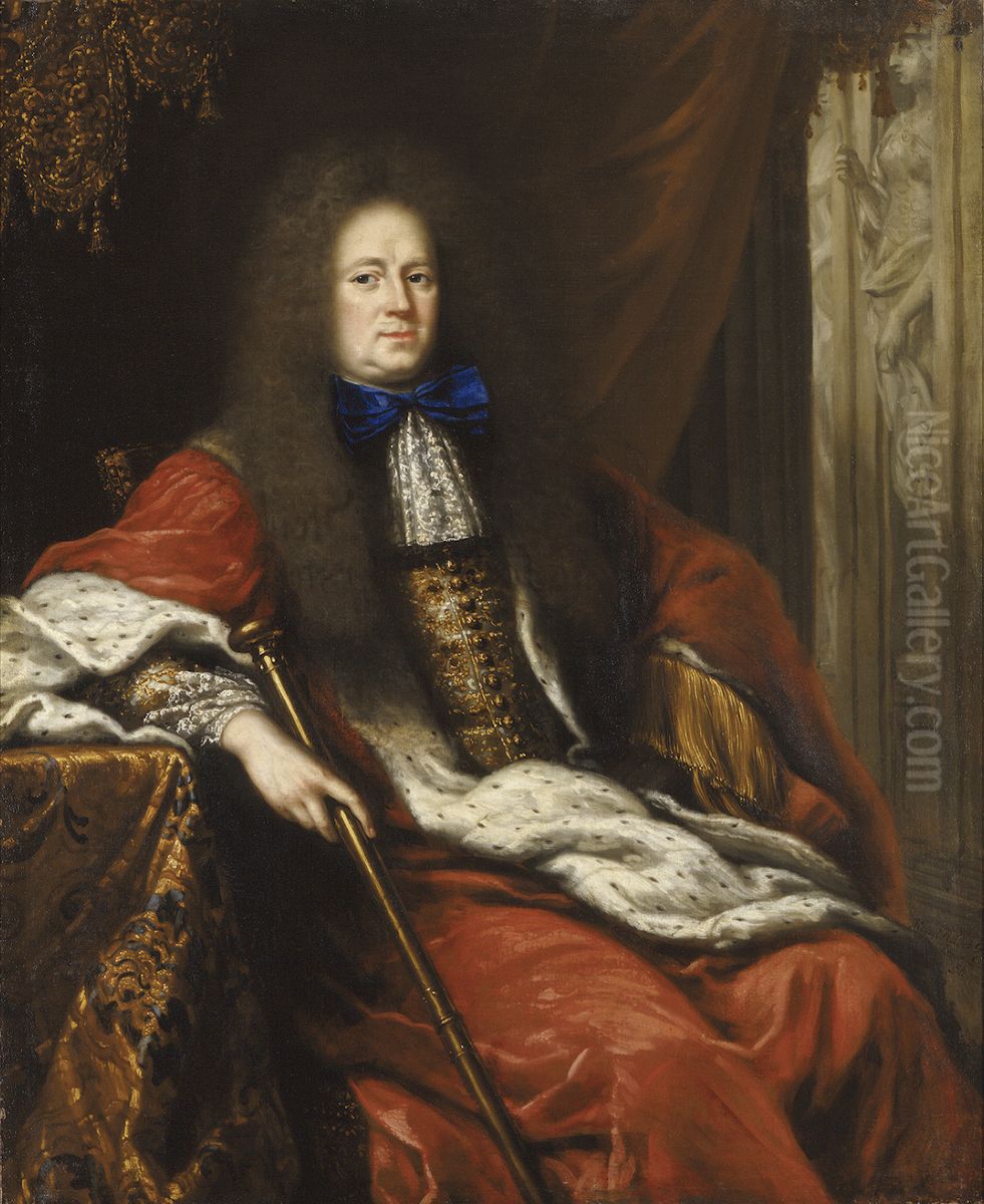 Johan Gabriel Stenbock, 1640-1705, greve, riksrad Oil Painting by David Klocker Ehrenstrahl