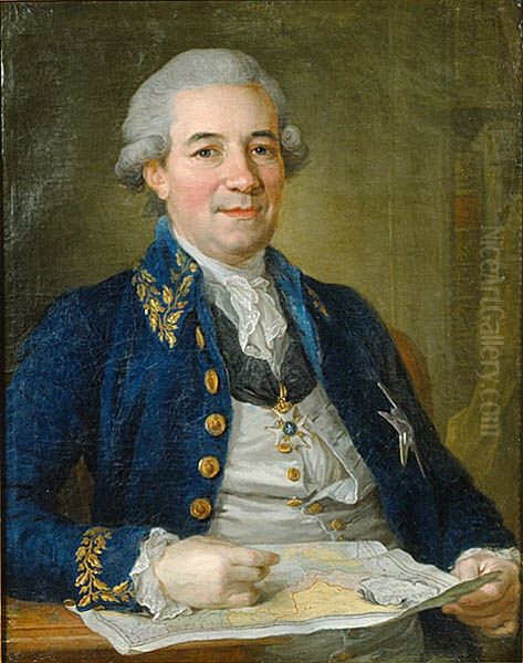 Eric af Wetterstedt, 1736-1822, Landshovding i Uppsala Oil Painting by Lorens Pasch the Younger