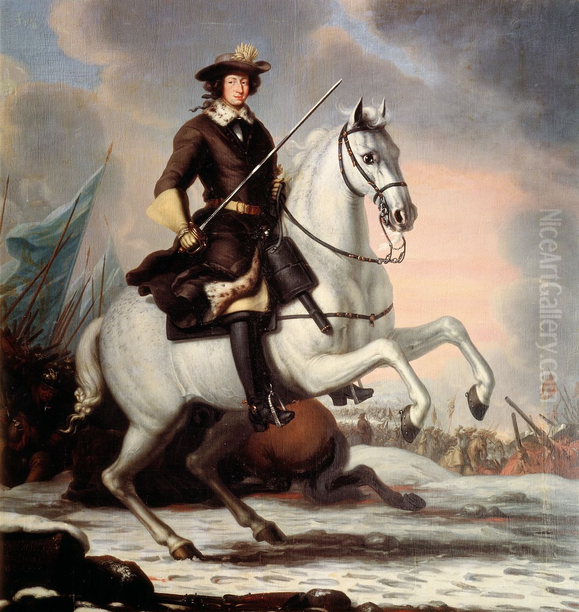 Karl XI, 1655-1697, king of Sweden Oil Painting by David Klocker Ehrenstrahl